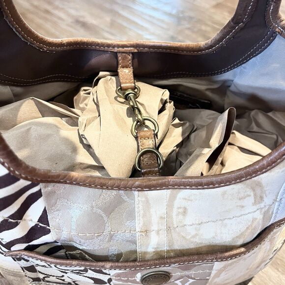 Vintage Coach 10810 Patchwork Ergo Brown Multi Hobo shoulder bag purse Rare - Picture 9 of 16